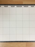 Messy Dots on Black Calendar Chart