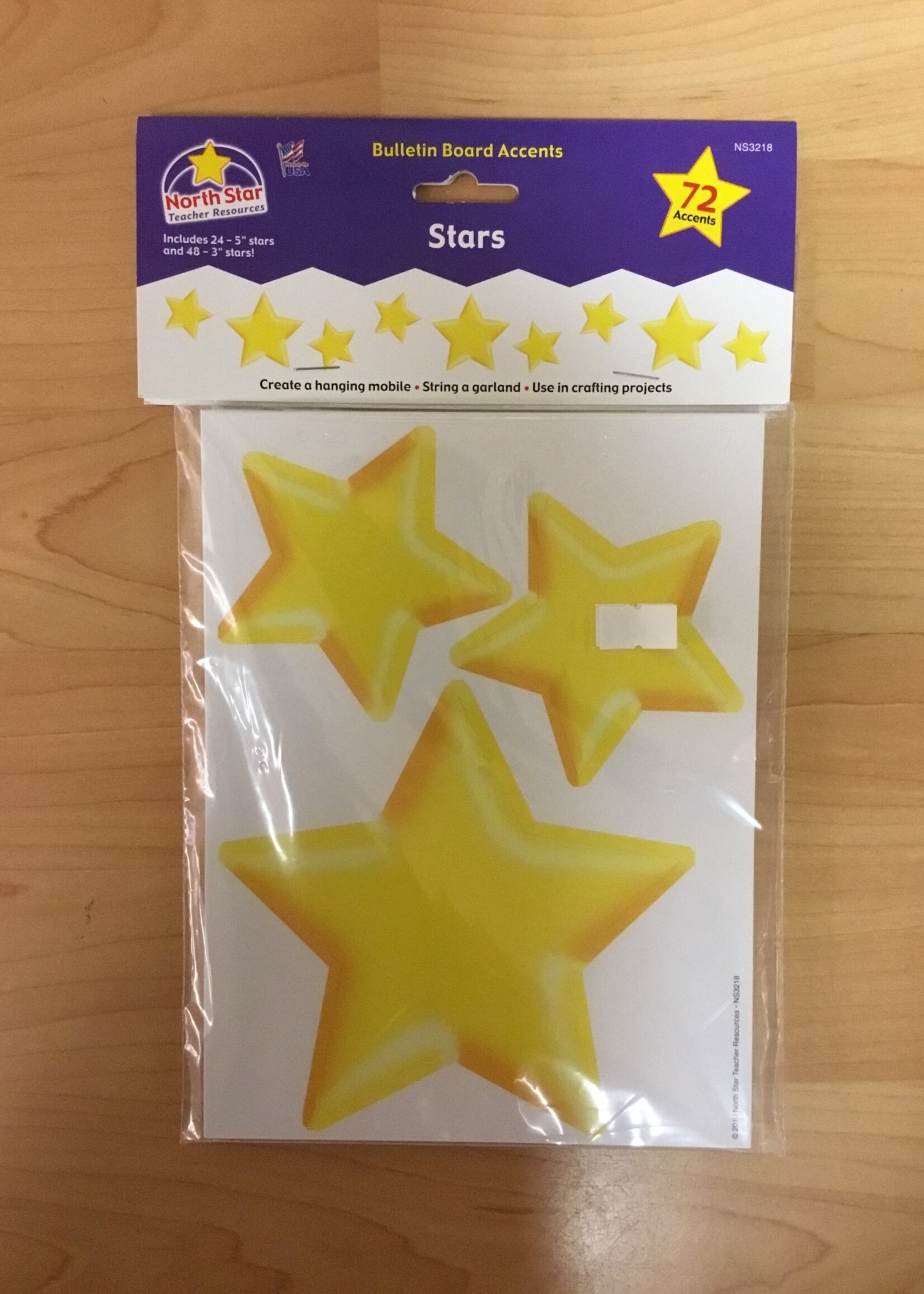North Star Stars Accents Yellow Stars Accents 72pc
