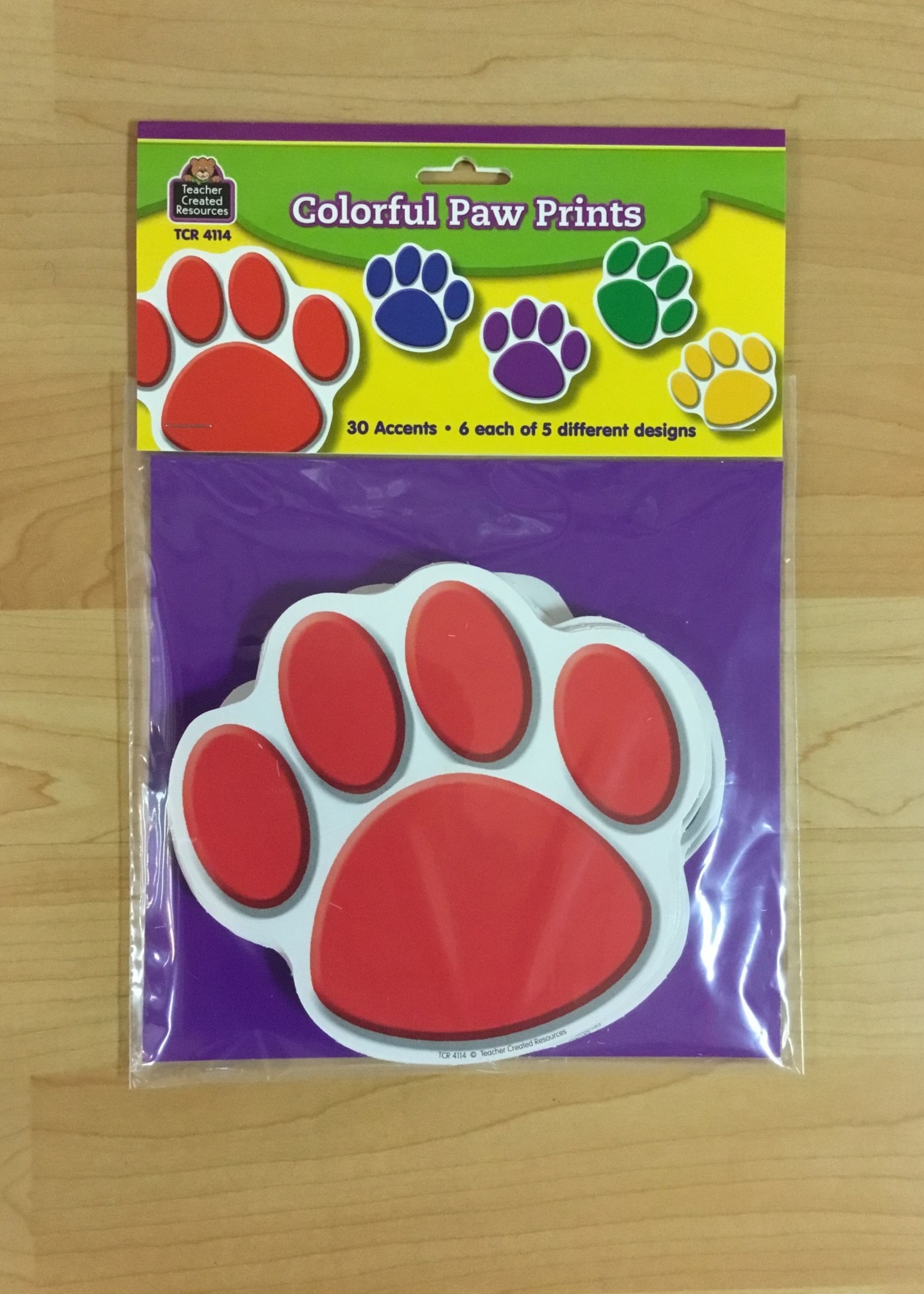 Colorful Paw Prints Cutouts Colorful Paw Prints Cutouts