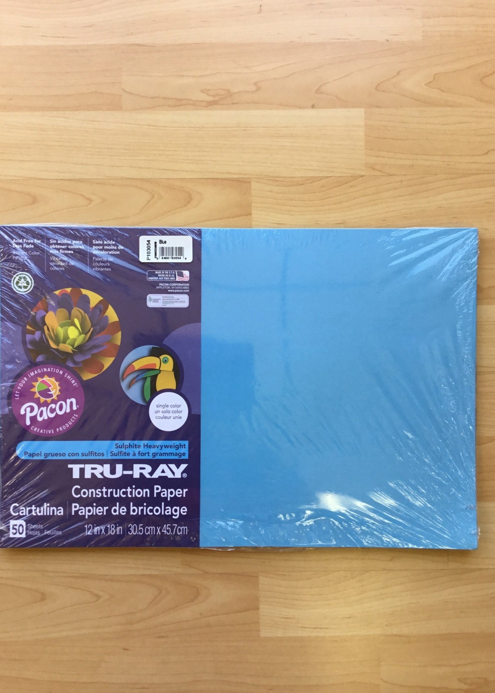 Blue 12" x 18" Tru-Ray Construction Paper