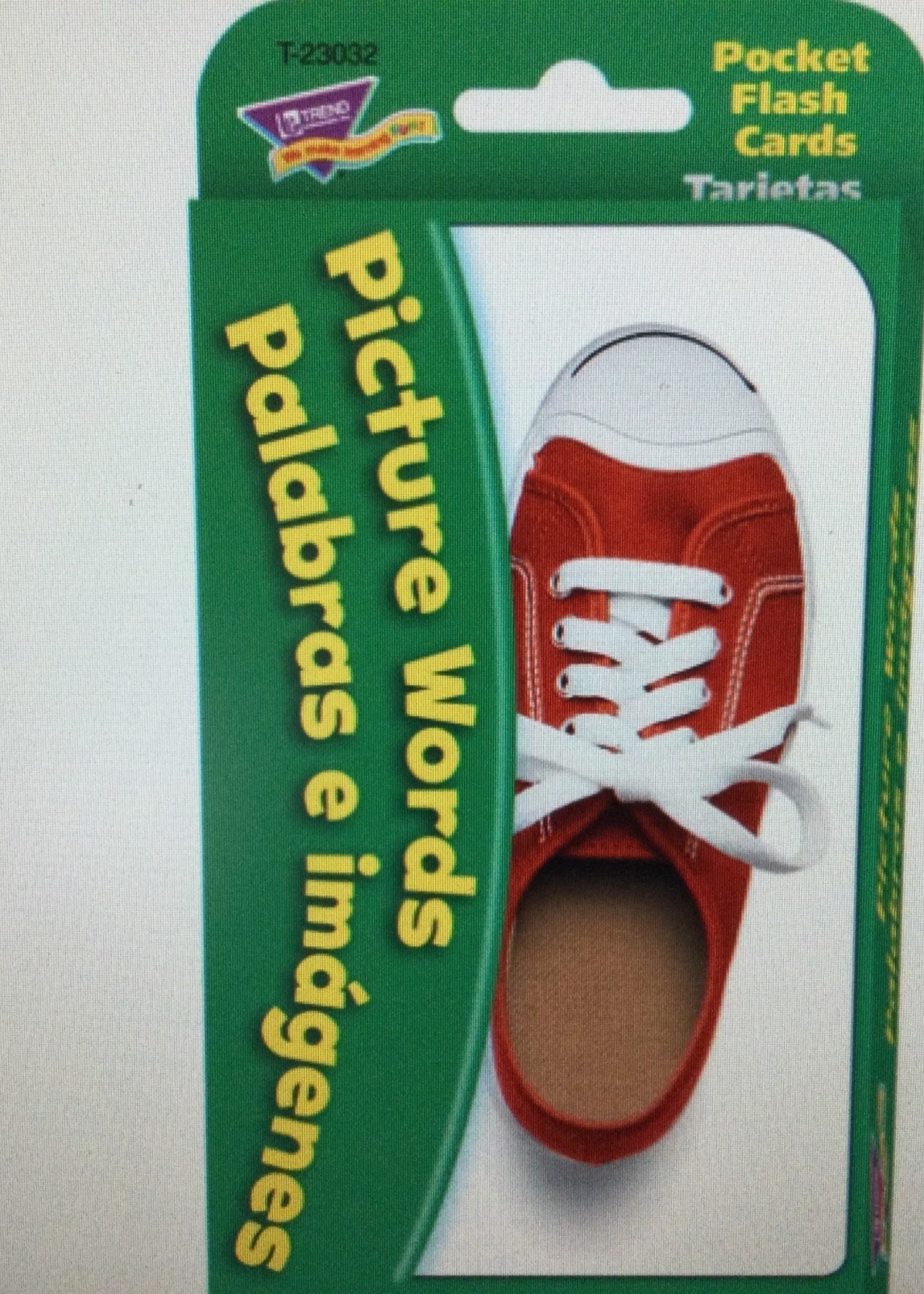 Picture Words Spanish Flash Cards 53pc