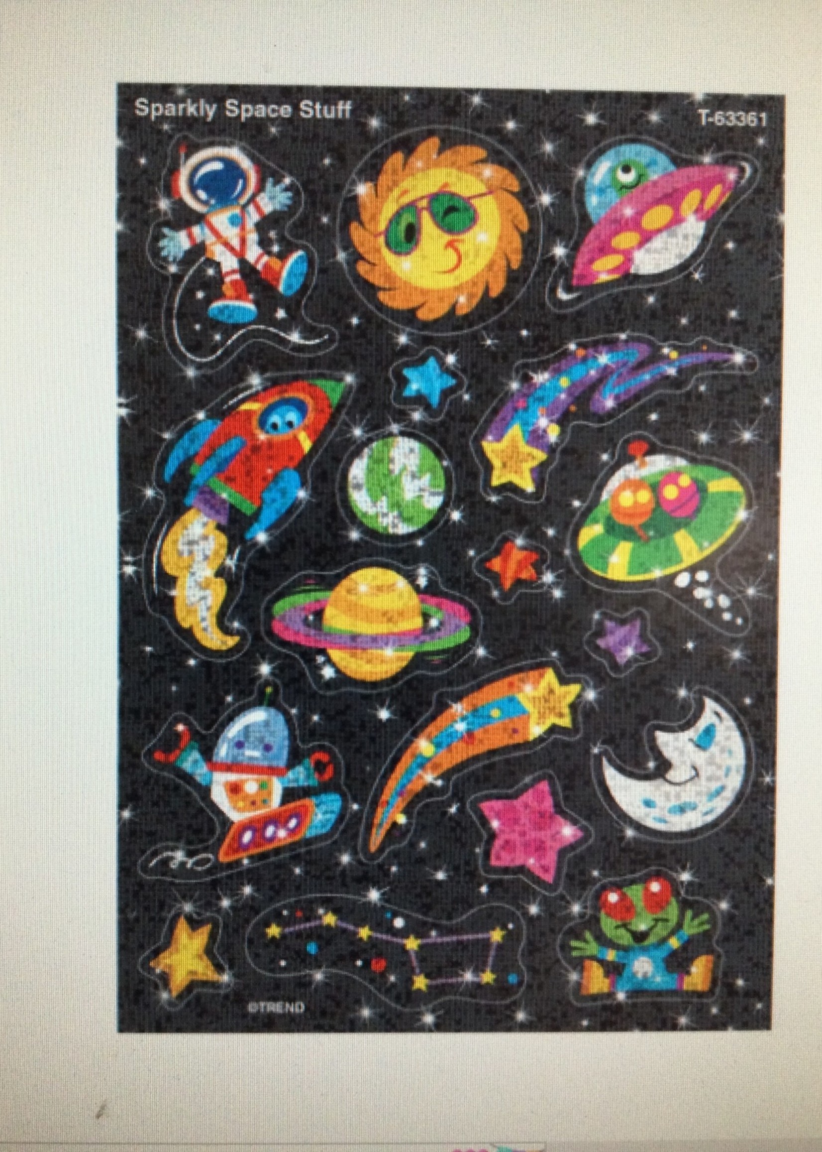 Sparkly Space Stuff Stickers