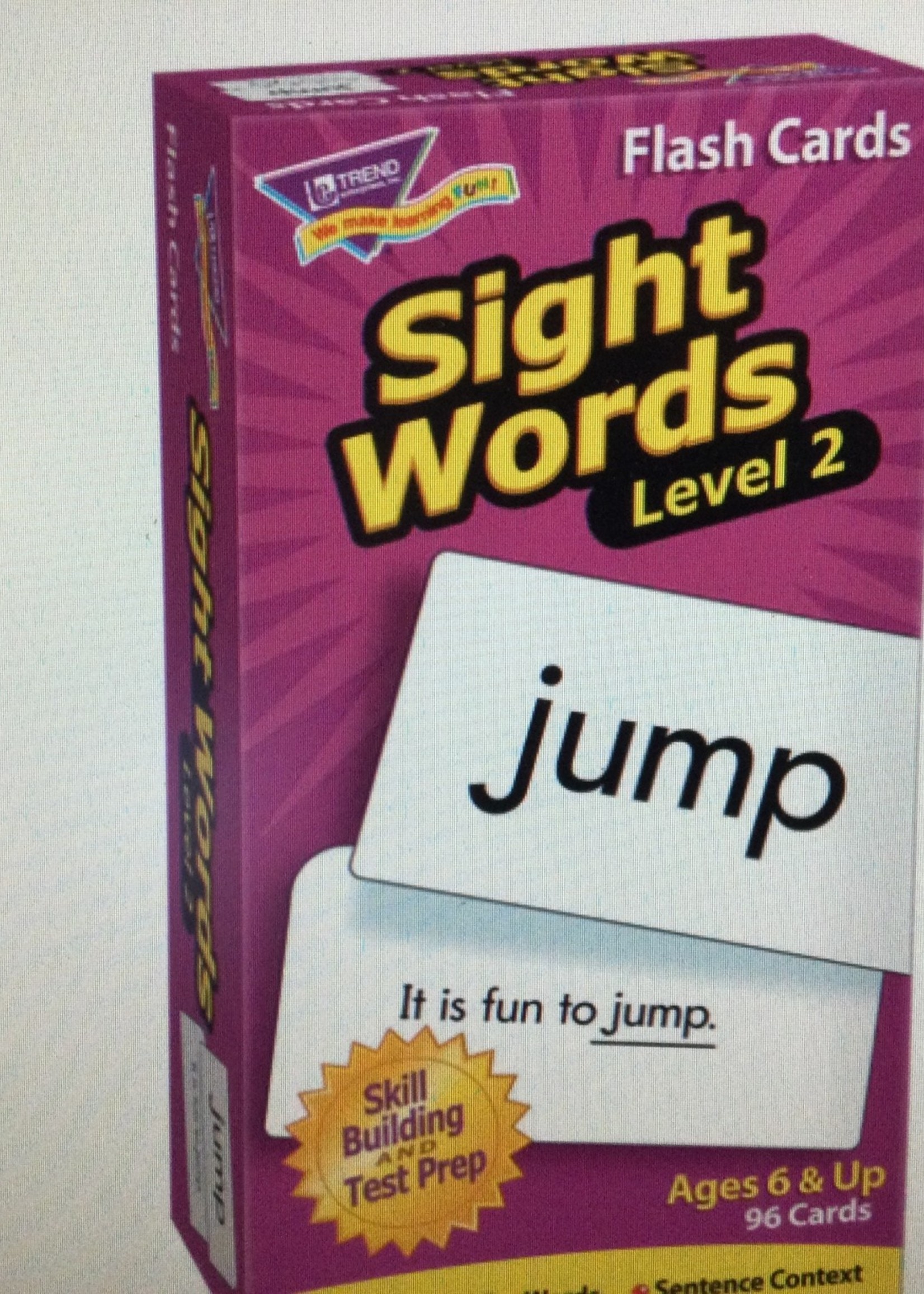 Sight Words Level 2 Flashcards 96pc