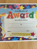 Certificate of Award Colorful Stars 30pk