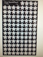 Silver Stars Sparkle Stickers 400pc