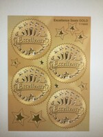 Excellence Award Seal Embossed Foil Sticker 32pc
