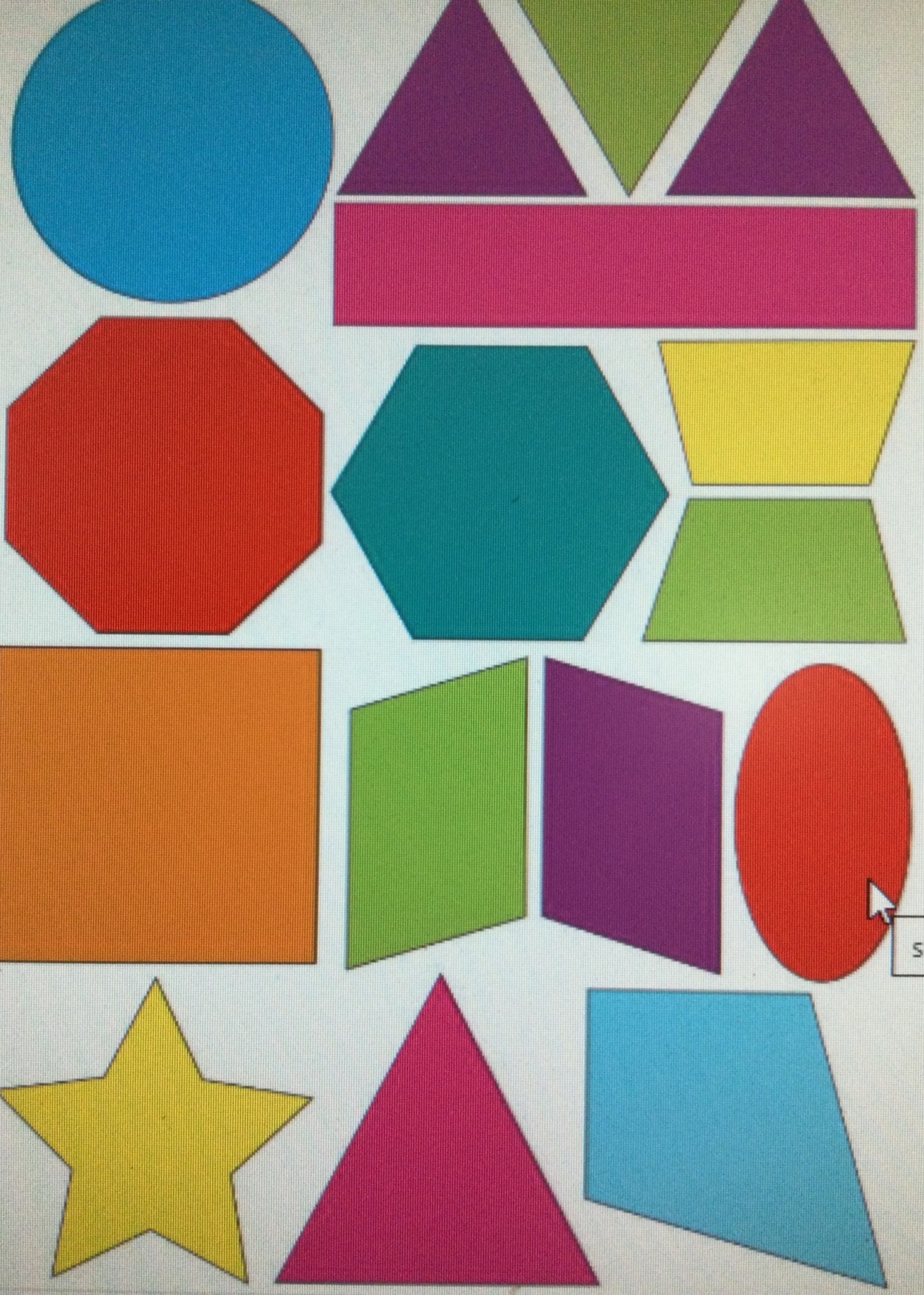 Color Shape Magnets 33pc