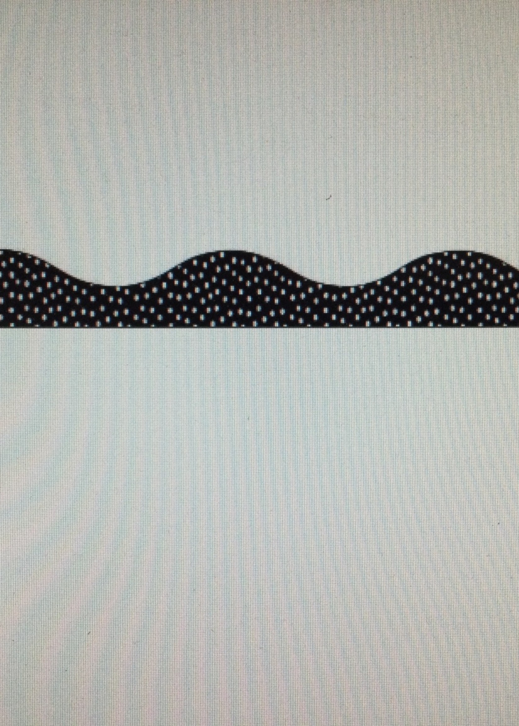 White Messy Dots on Black Magnetic Scalloped Border 12 12"pc