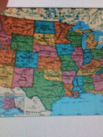 Laminated USA Wall Map 49"x33"