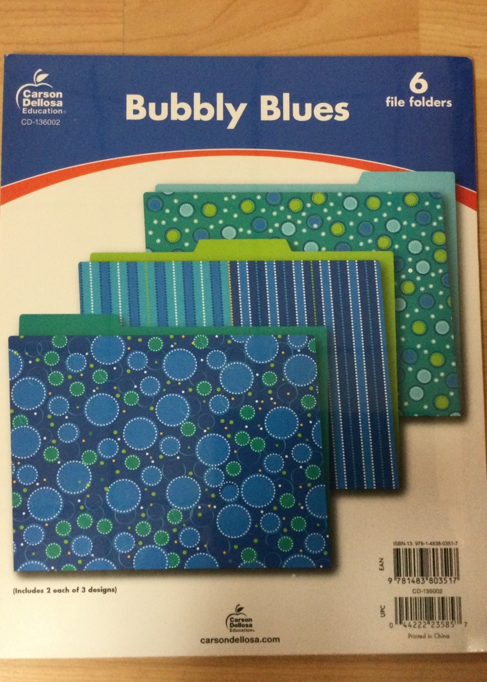 Bubbly Blues File Folders Bubbly Blues File Folders