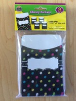 Chalkboard Brights Library Pockets 35pk