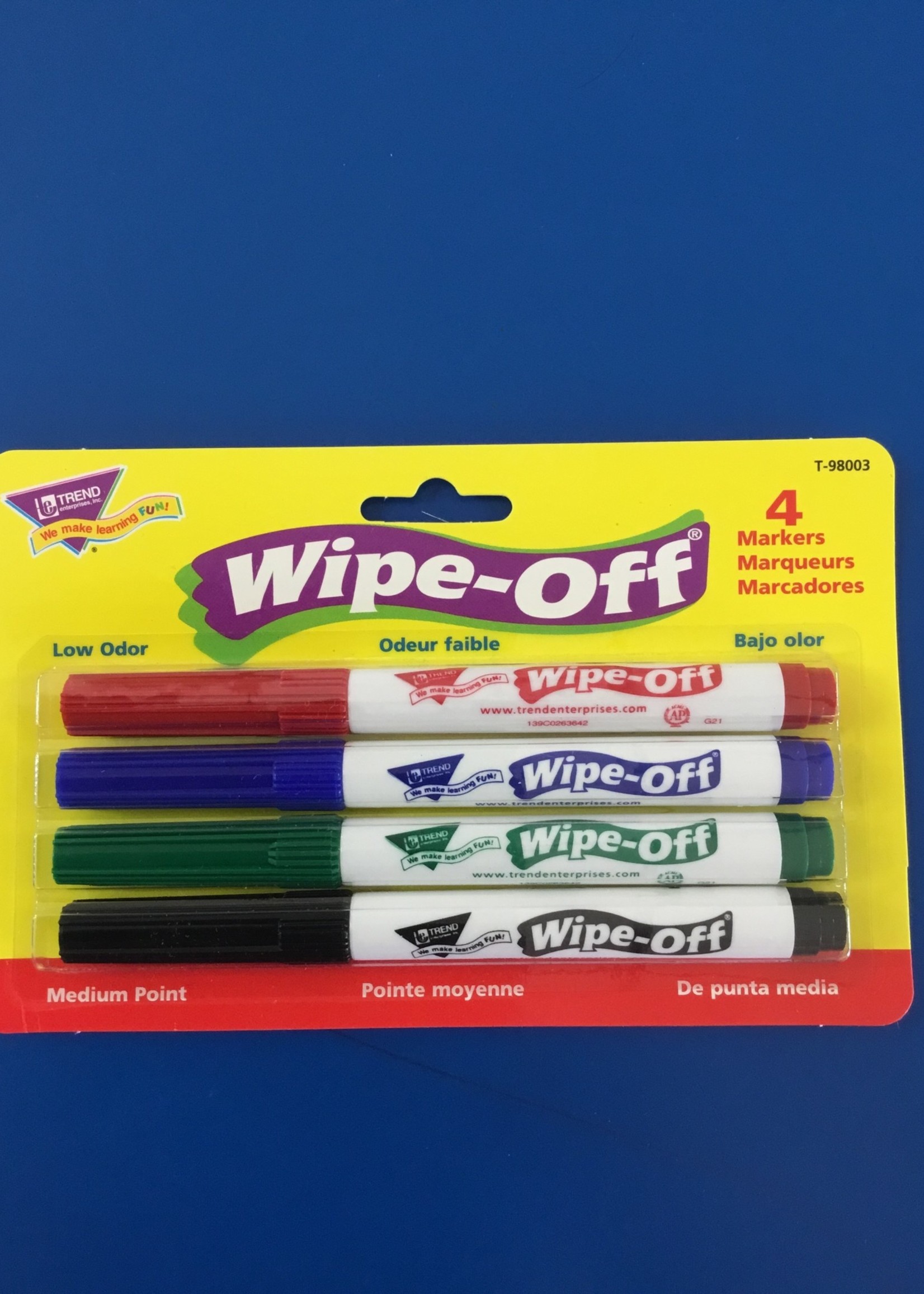 4 Pk Wipe Off Standard Markers 4 Pk Wipe Off Standard Markers