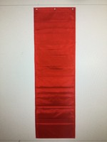 Red 10 pocket File Folder Storage Pocket Chart