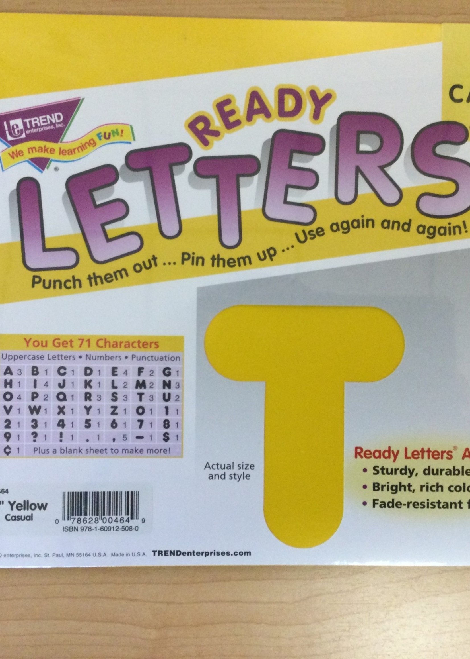 Yellow 4" Casual Letters Yellow 4" Casual Letters 71pc