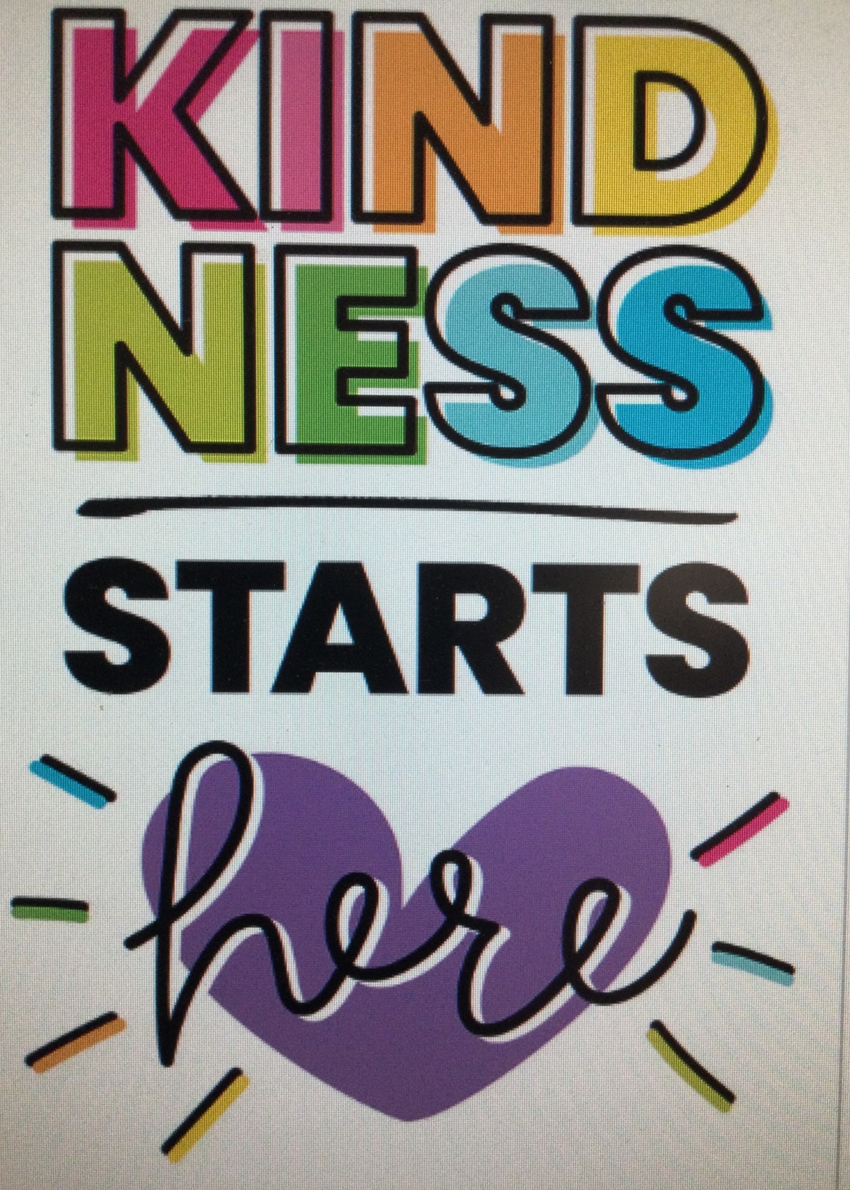 Kind Vibes Kindness Starts Here Poster
