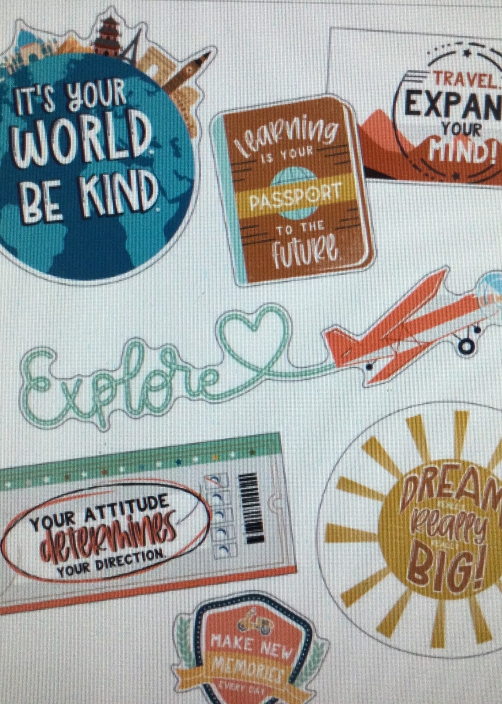 Let's Explore Motivational Mini Bulletin Board