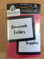 Schoolgirl Style Industrial Cafe Large Labels 18pc