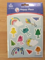 Happy Place Shape Stickers 72pc