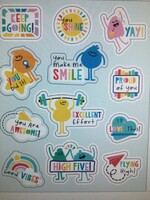 Happy Place Motivator Stickers 72pc