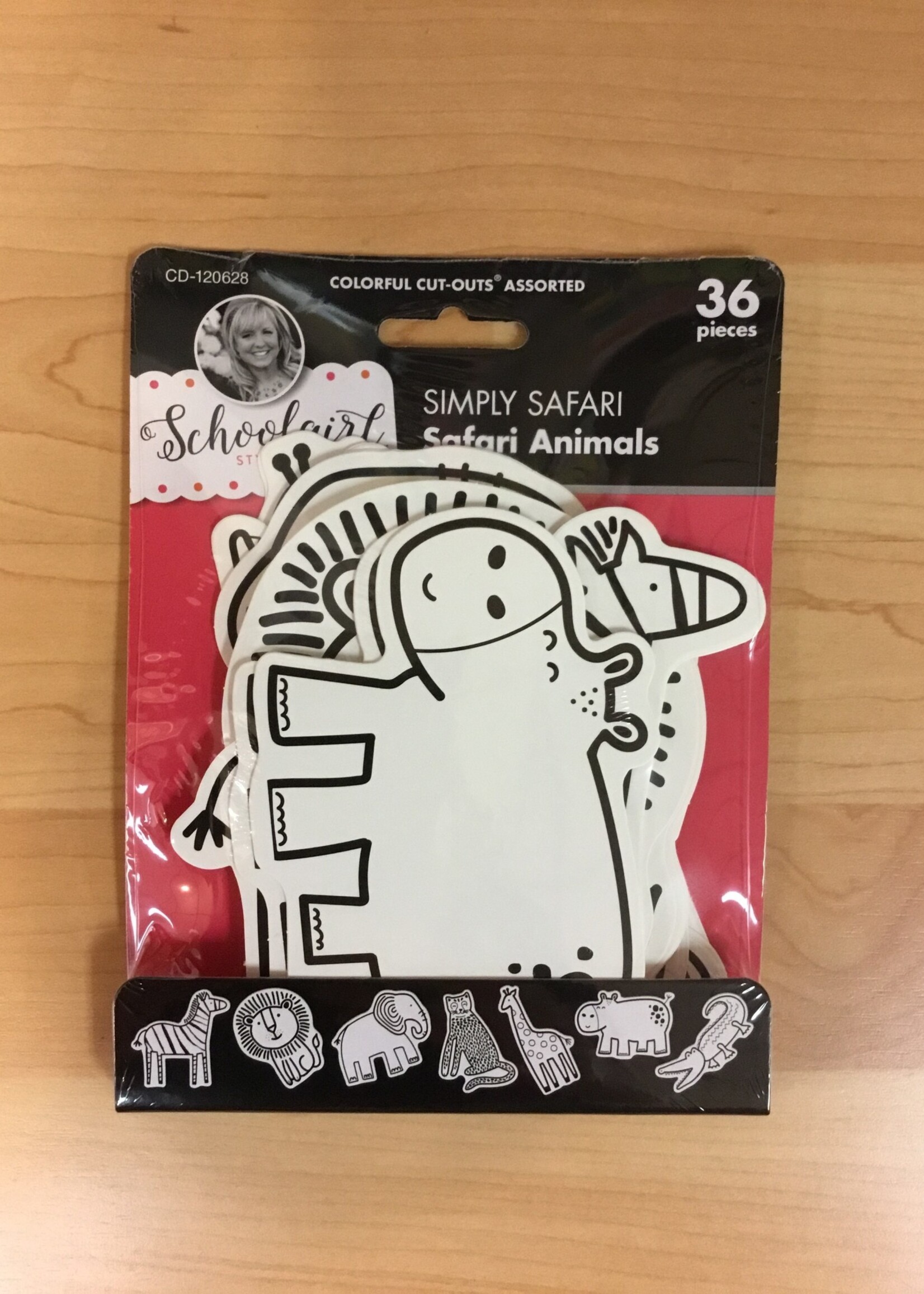 Schoolgirl Style Simply Safari Animal Cutouts 36pc
