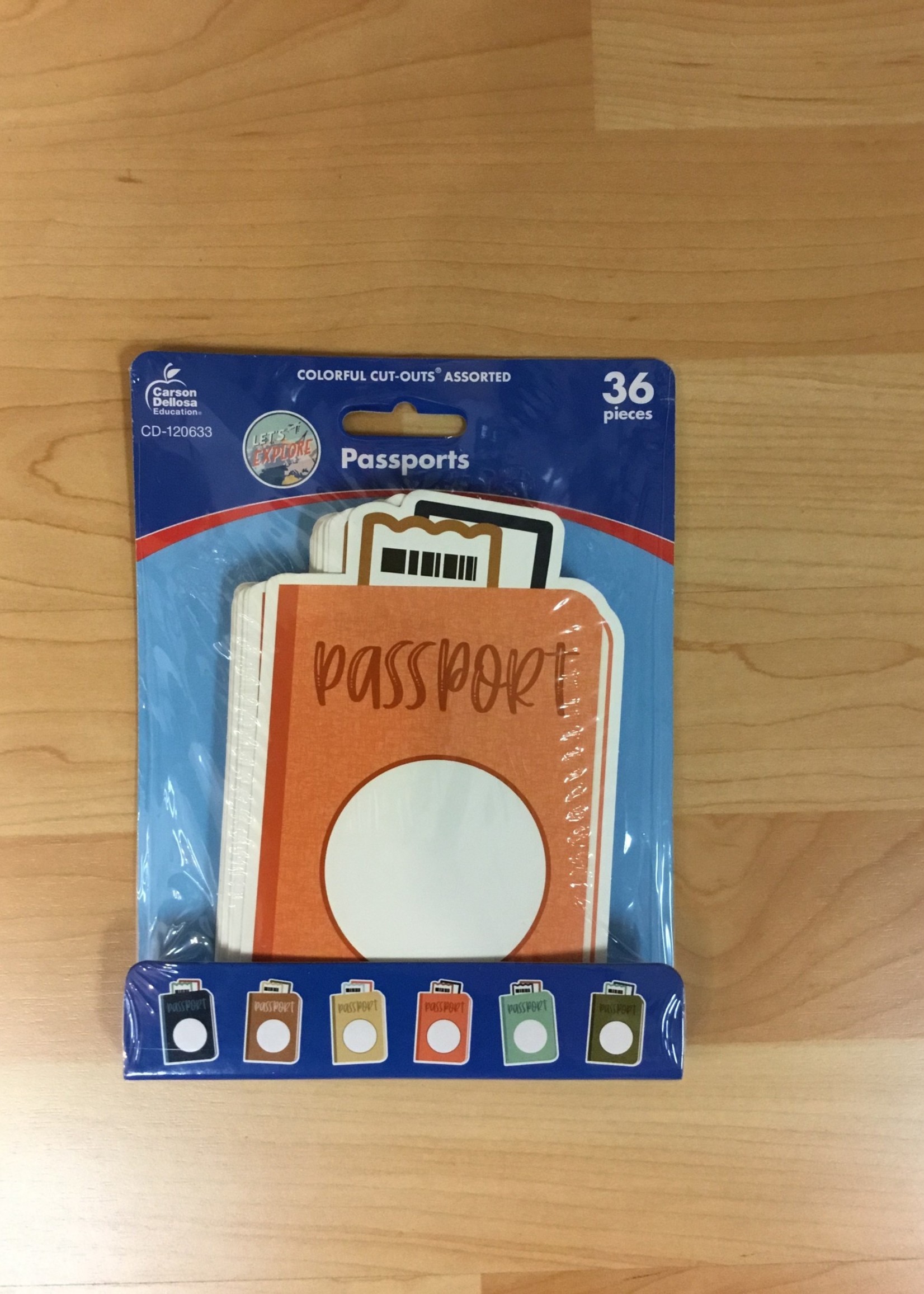 Let's Explore Passport Cutouts 36pc