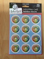 Schoolgirl Style Industrial Cafe Rainbow Donuts Stickers