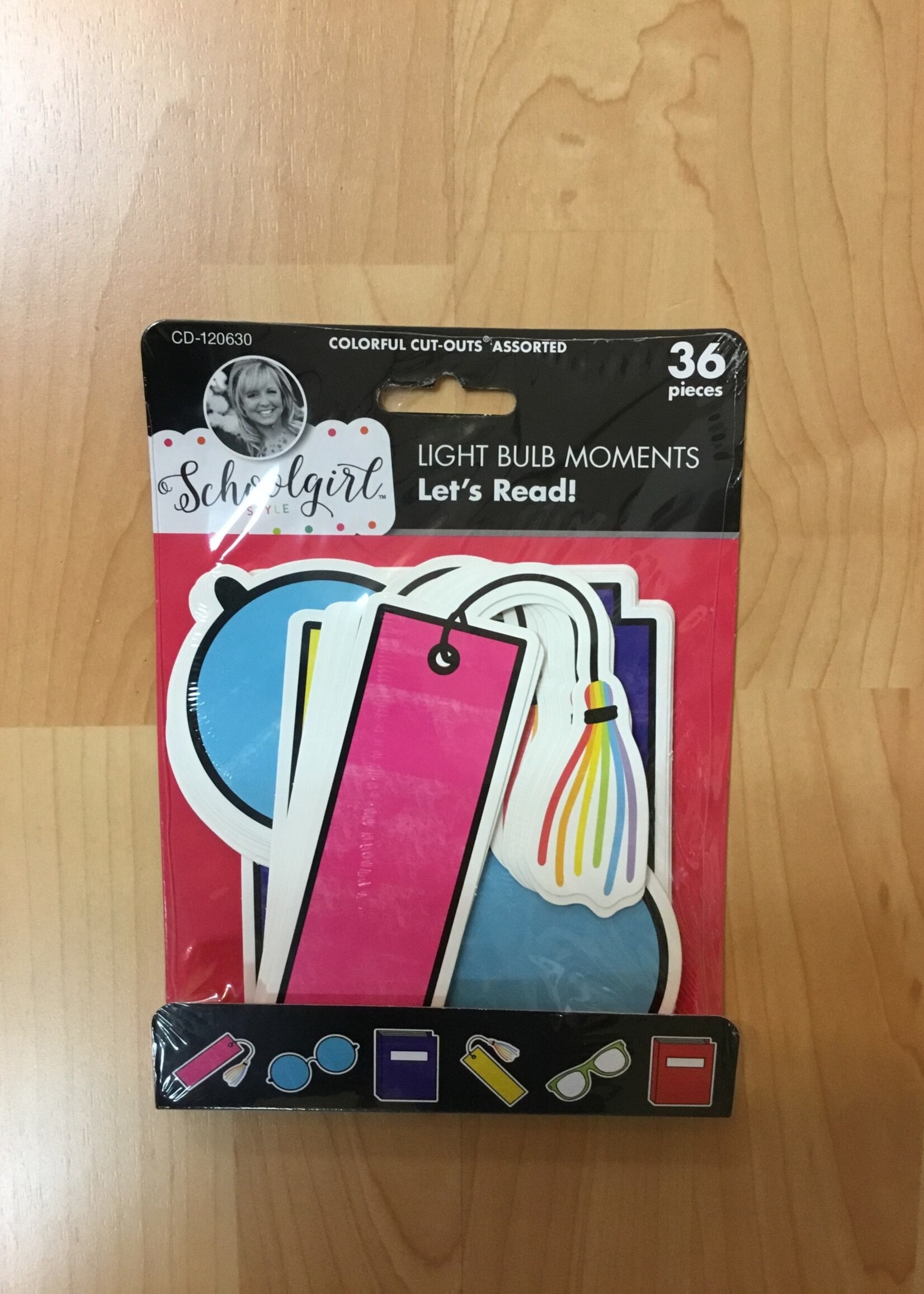 Schoolgirl Style Lightbulb Moments Lets Read! Cutouts 36pc