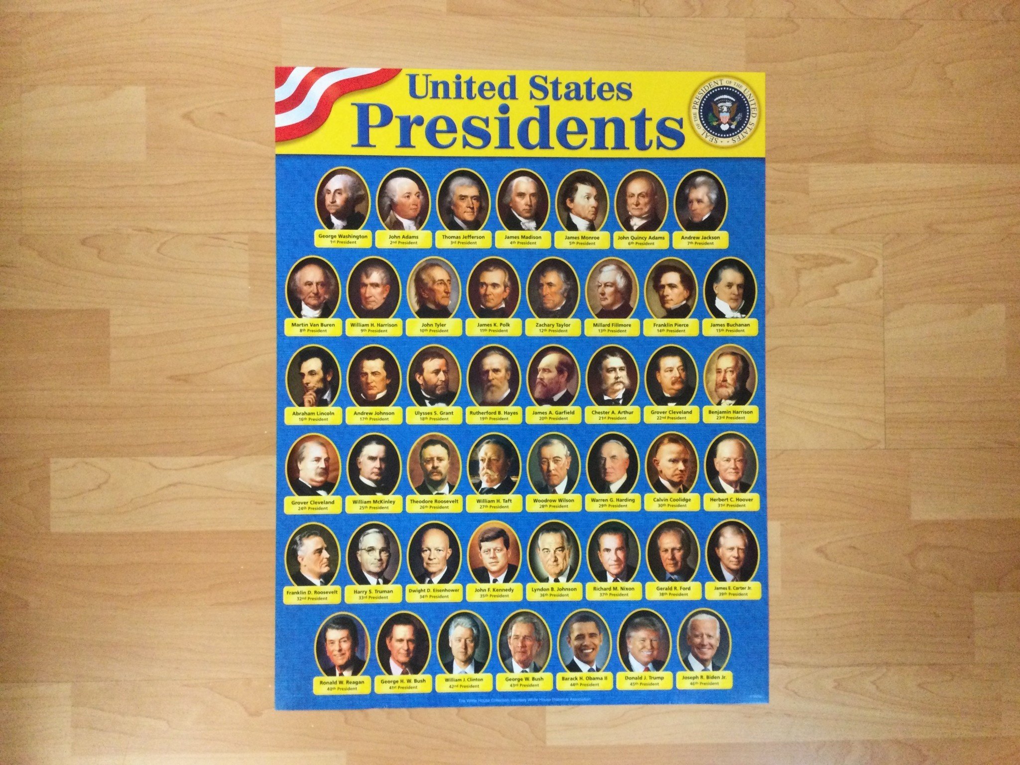 United States Presidents Chart School Spot 4890