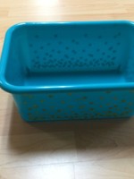 Teal Confetti Small Storage Bin