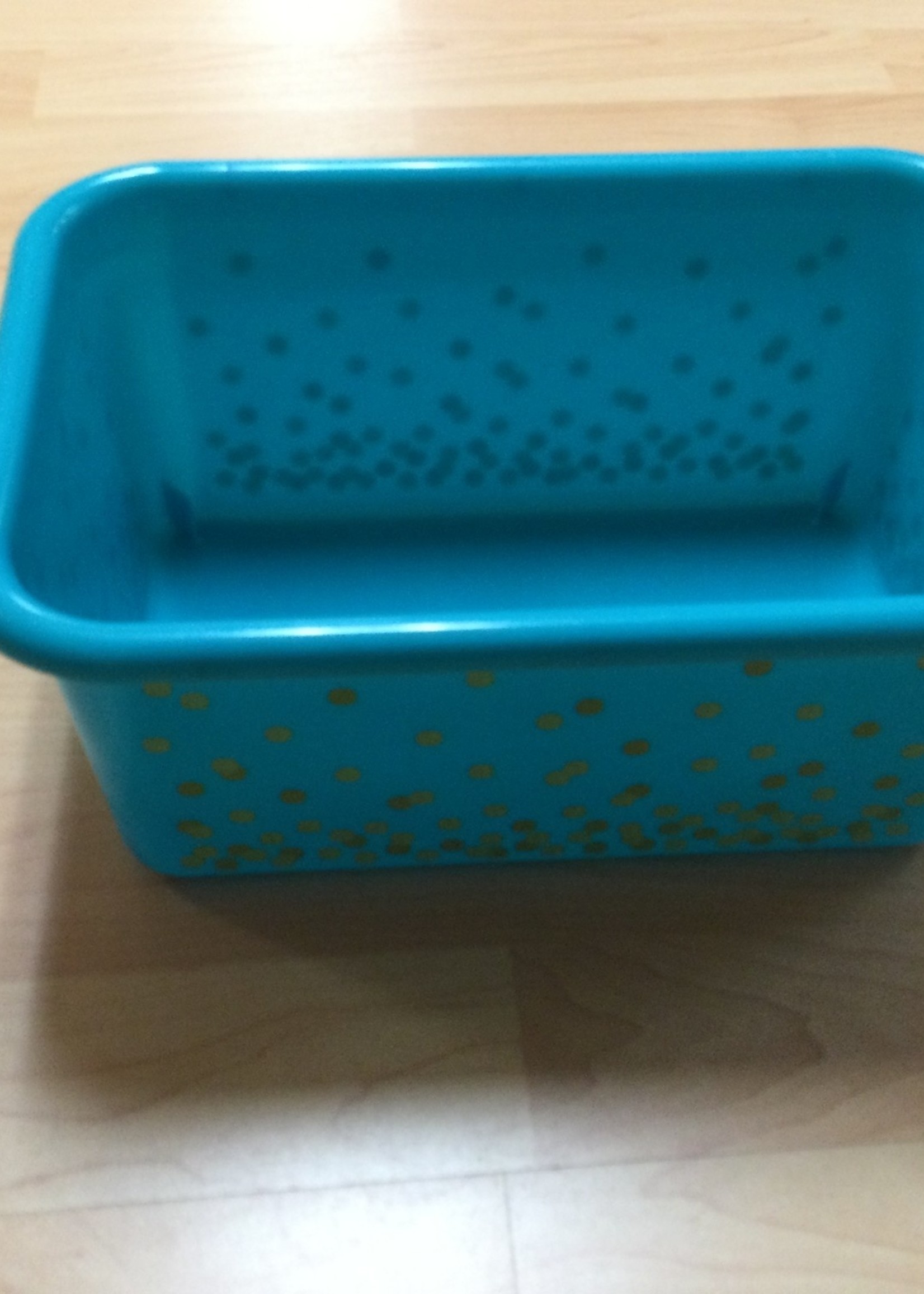 Teal Confetti Small Storage Bin