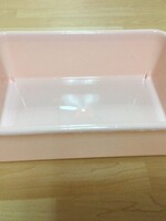 Large Blush Plastic Storage Bin