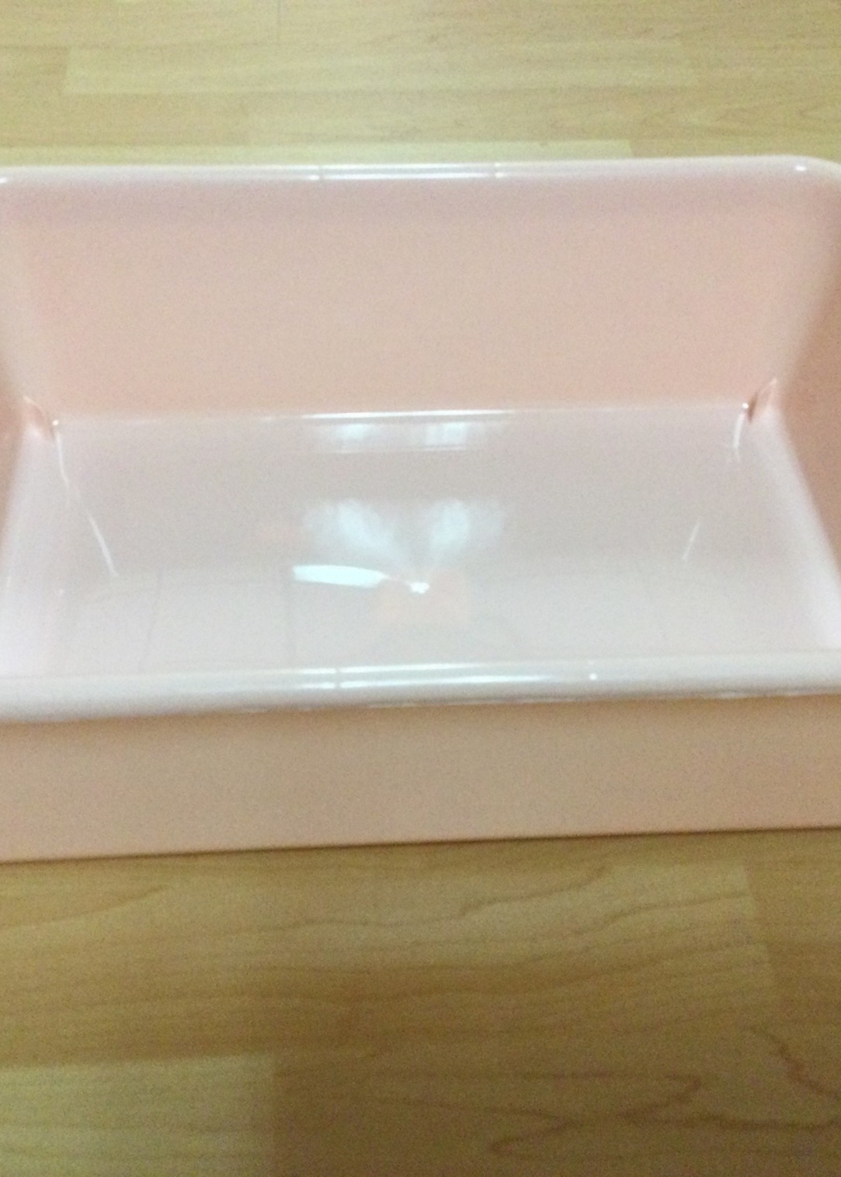 Large Blush Plastic Storage Bin