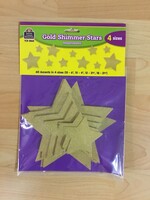 Gold Shimmer Stars  Cutouts Assortment 60pc