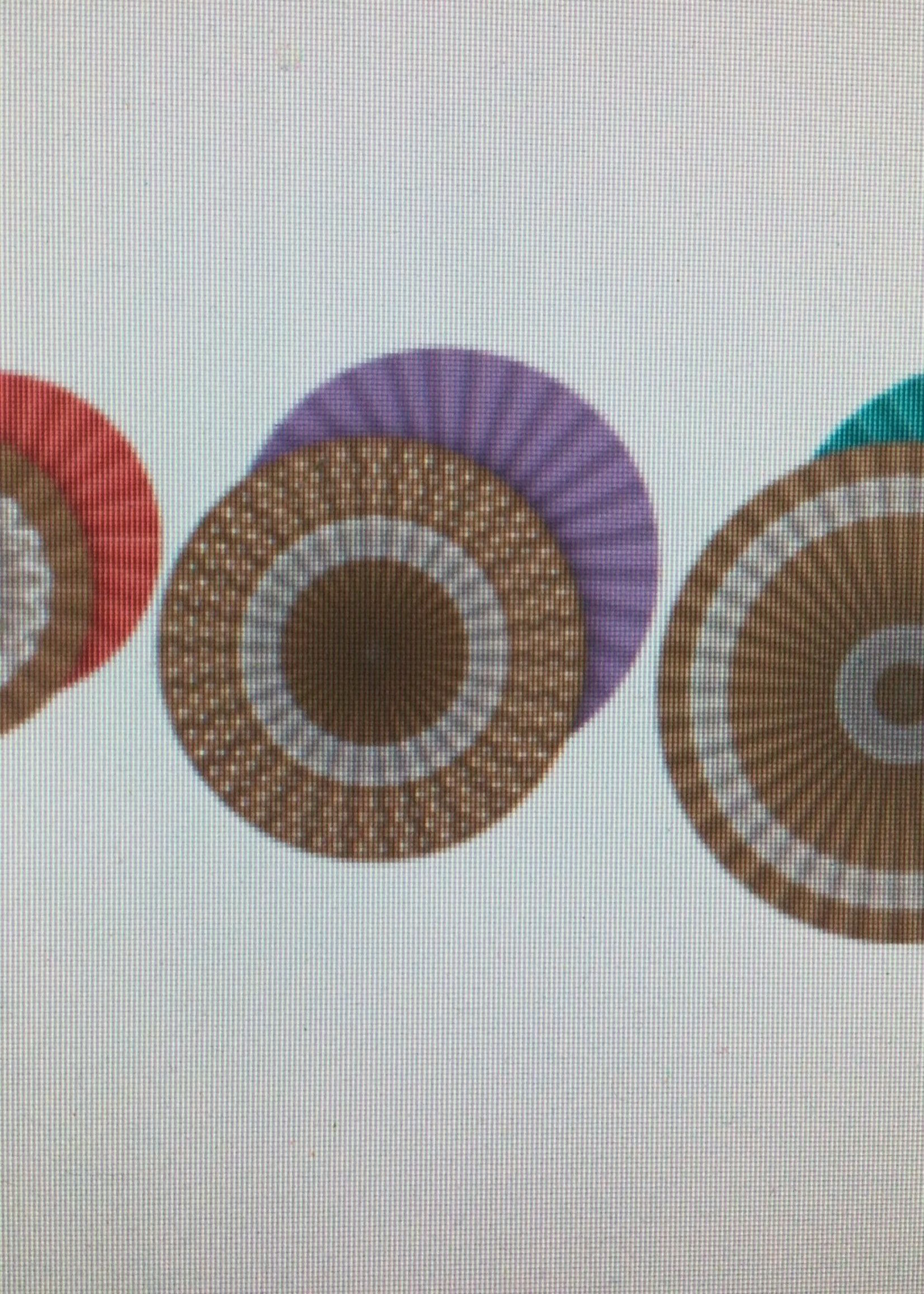 Shabby Chic Burlap Double-Sided Hanging Fans 3pc