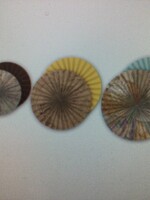 Travel the Map Hanging Paper Fans 3pc