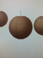 Burlap Paper Lanterns 3pk