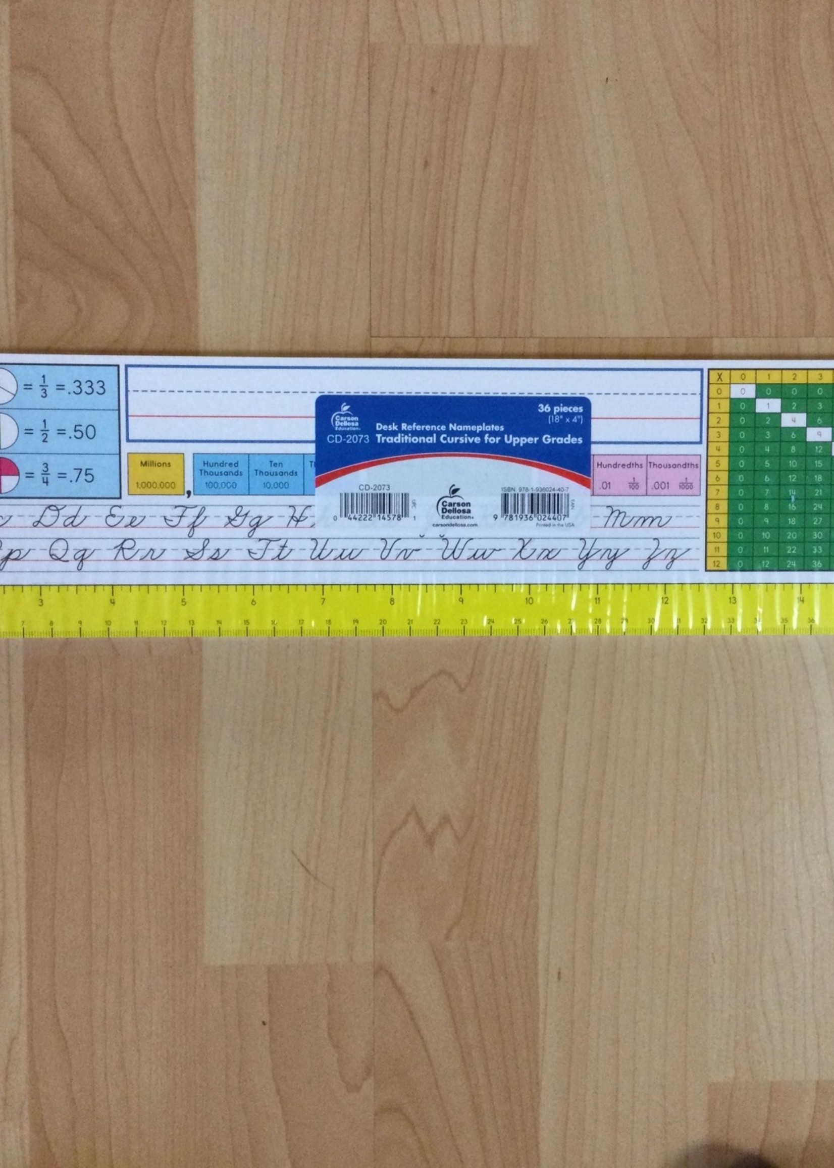 Cursive for Upper Grades Nameplates 36pc