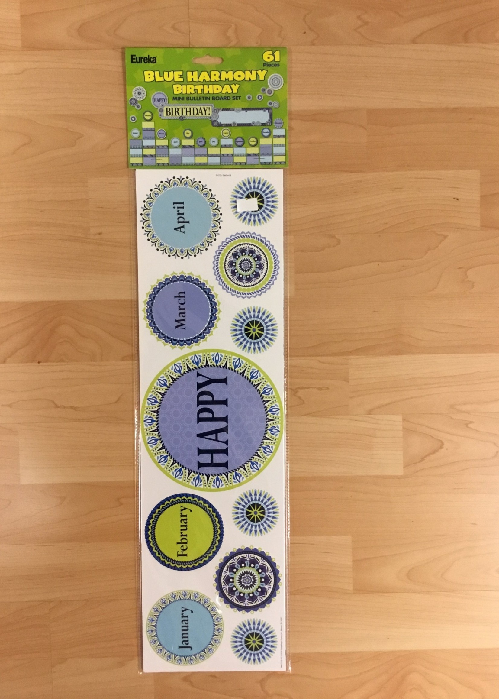 Blue Harmony Birthday Mini Bulletin Board