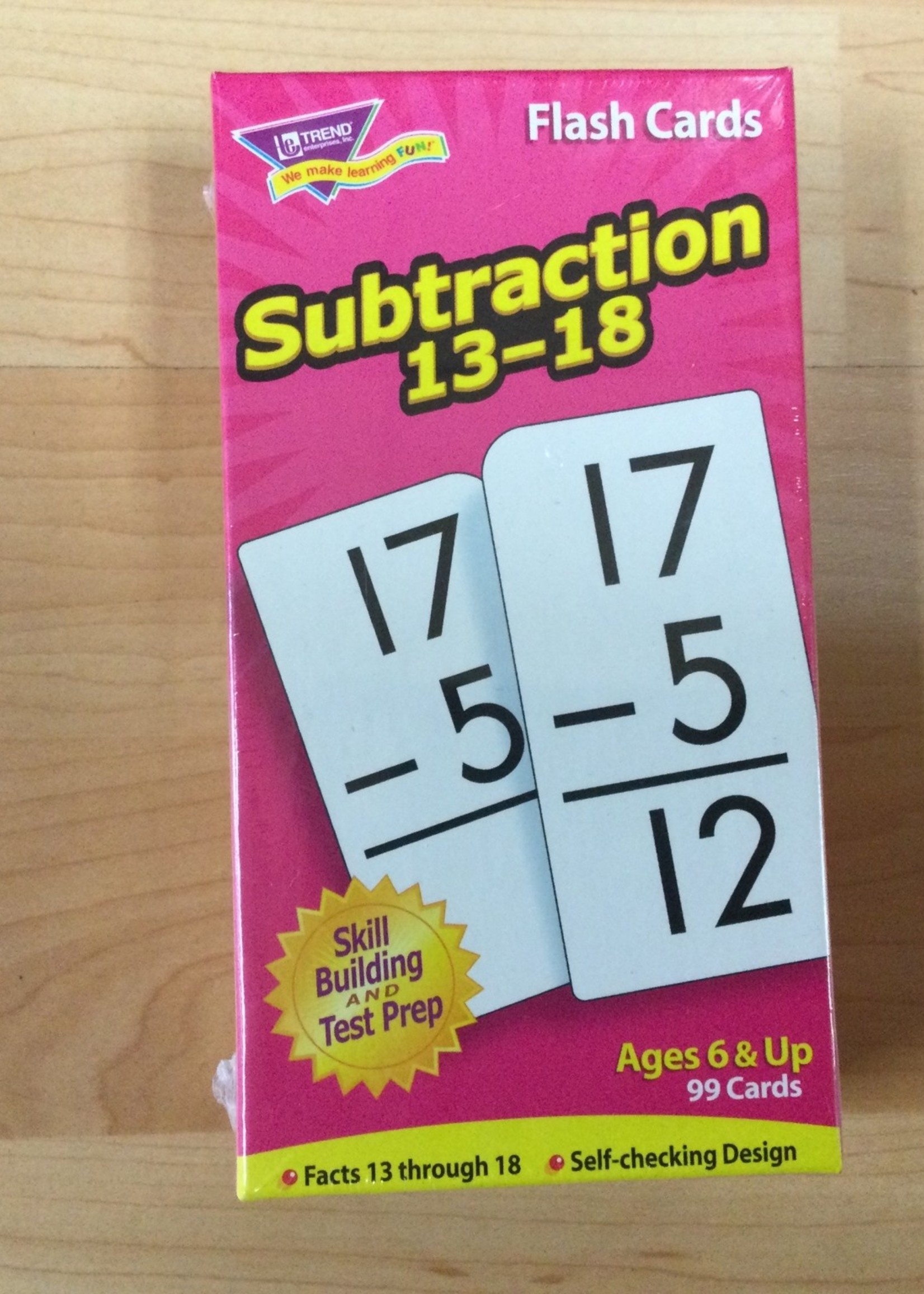 Subtraction 13-18 Flash Cards