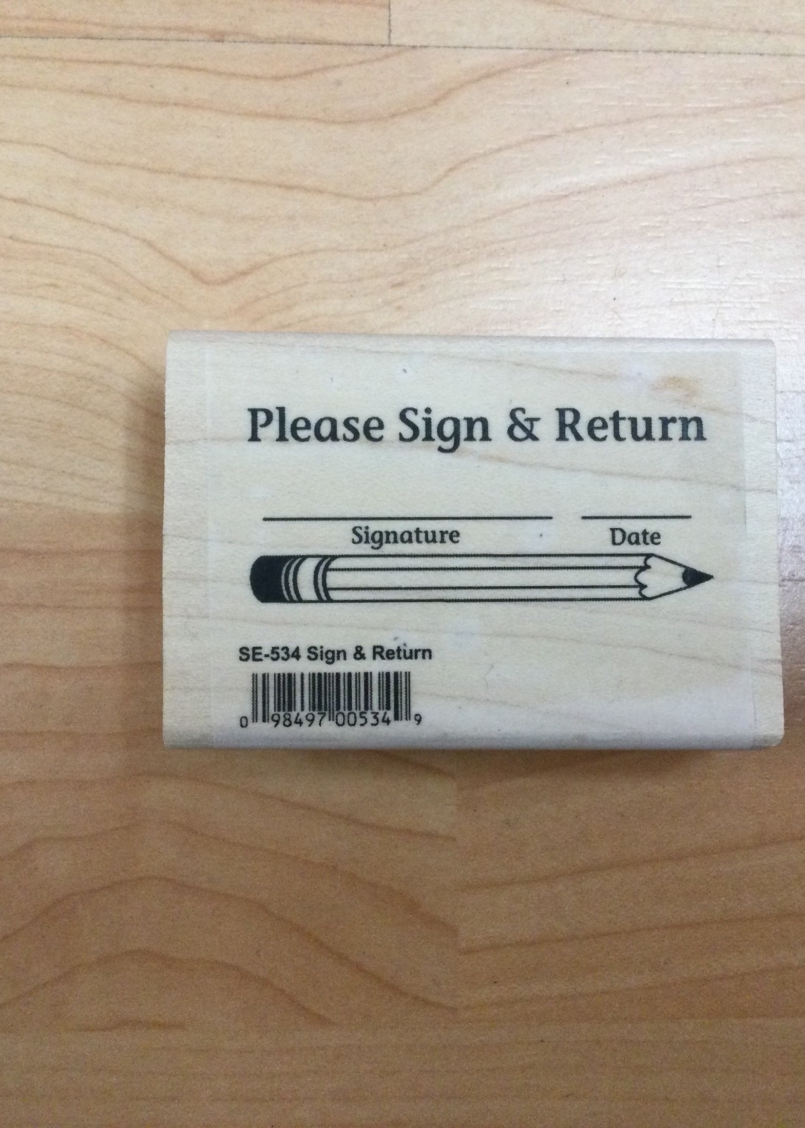 Sign & Return Teacher's Stamp