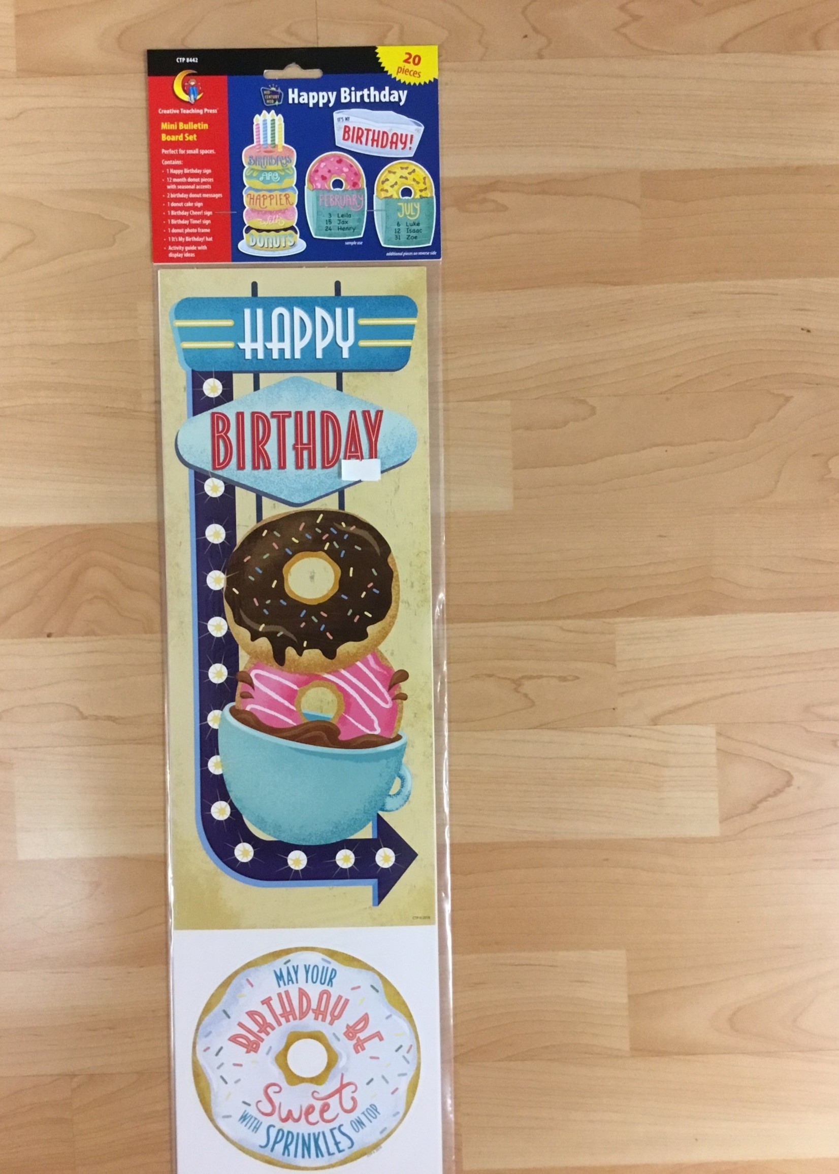 Mid Century Mod Happy Birthday Mini Bulletin Board