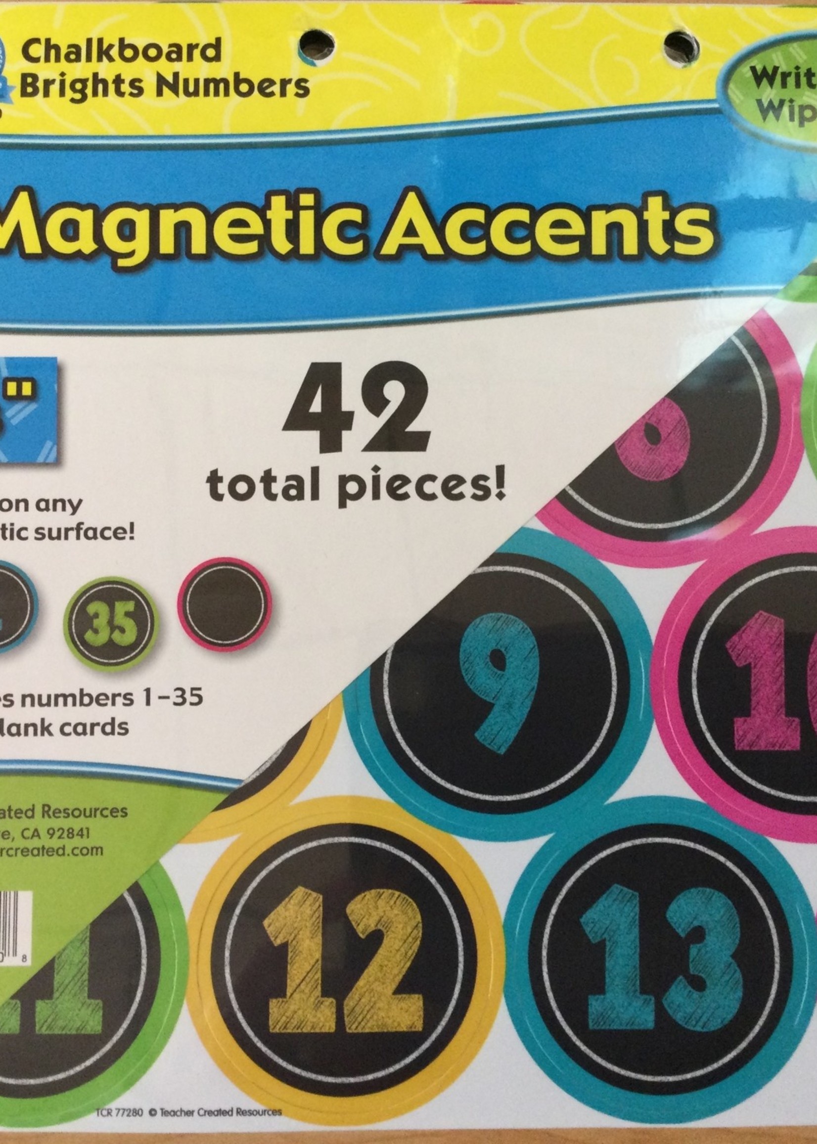 Chalkboard Brights 2 1/4" Magnetic Numbers 42pc