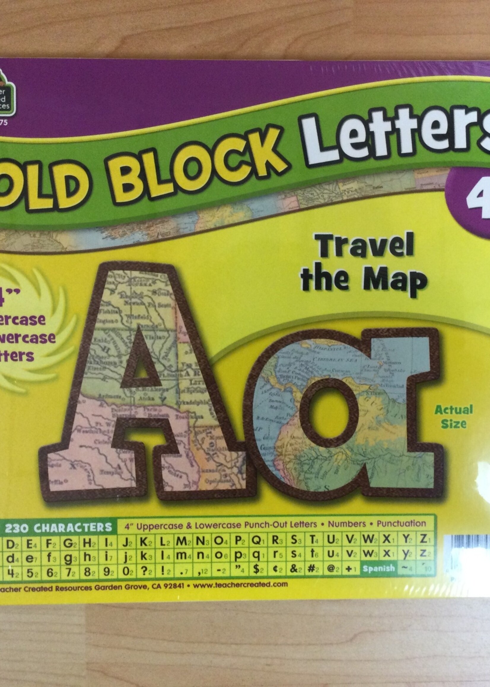 Travel the Map 4" Bold Block Letters