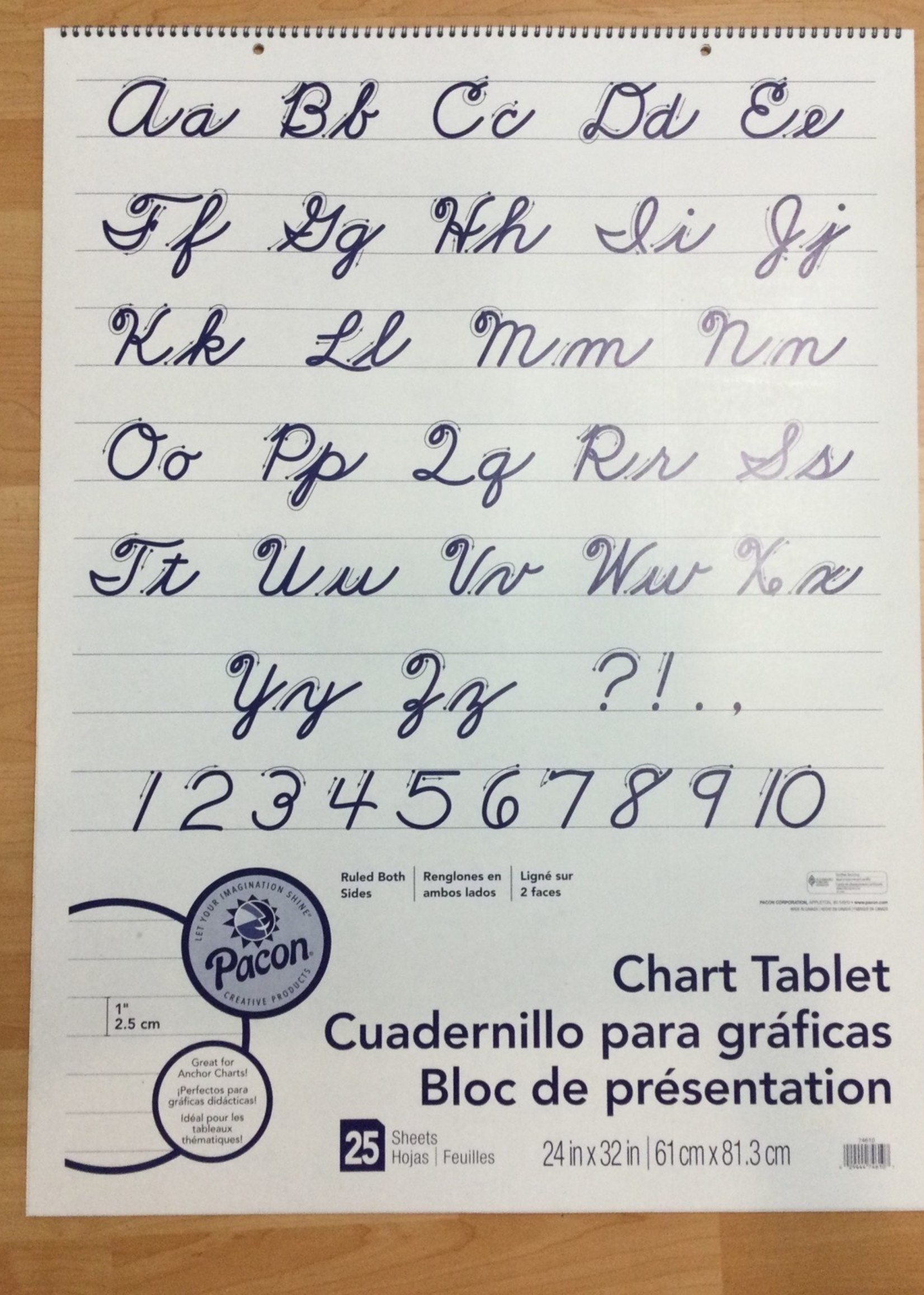 Chart Tablet 1" Ruled (Lg.) 25sheets