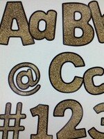 Sparkle & Shine Gold Glitter 4" Letters 219pc