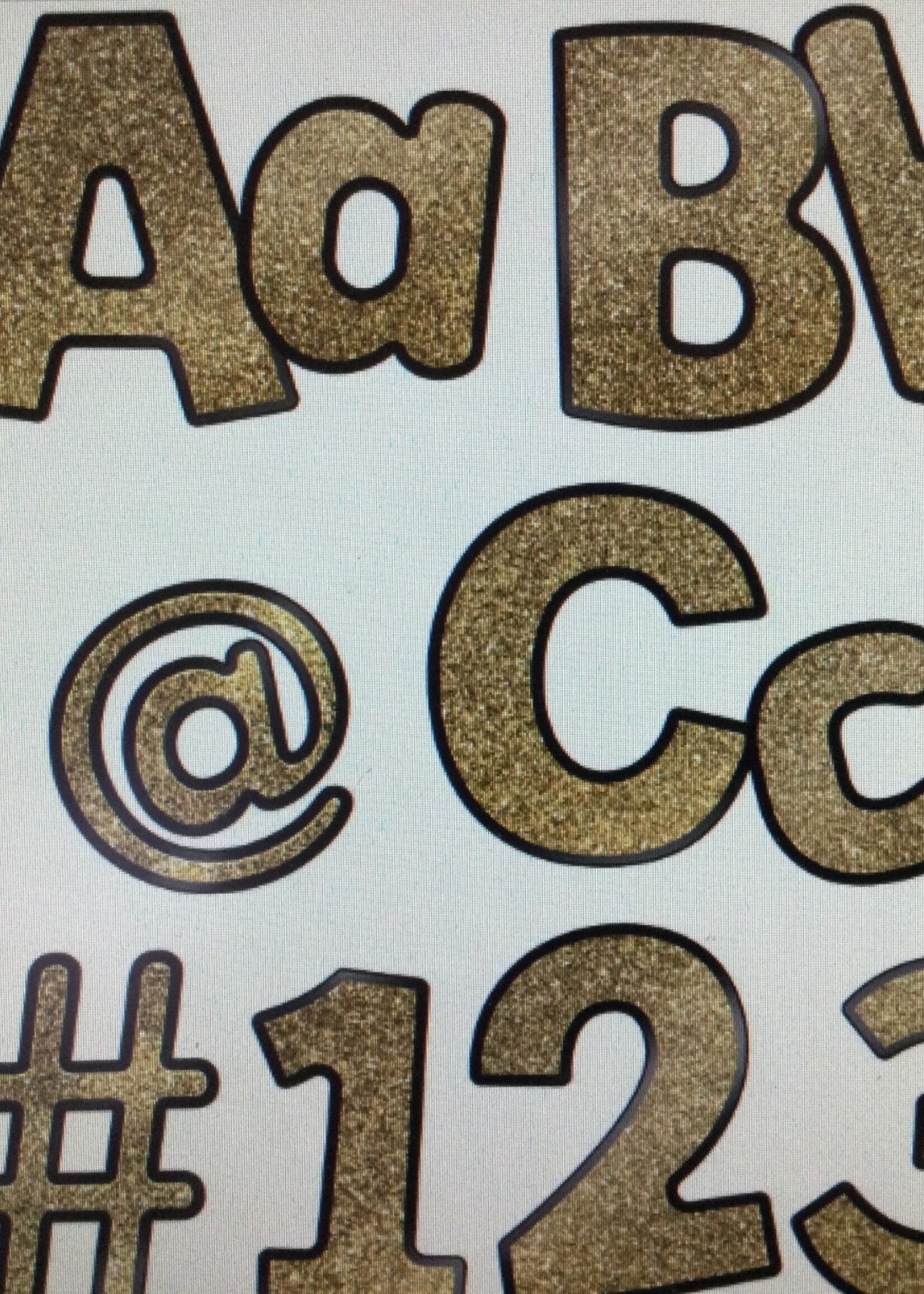 Sparkle & Shine Gold Glitter 4" Letters 219pc