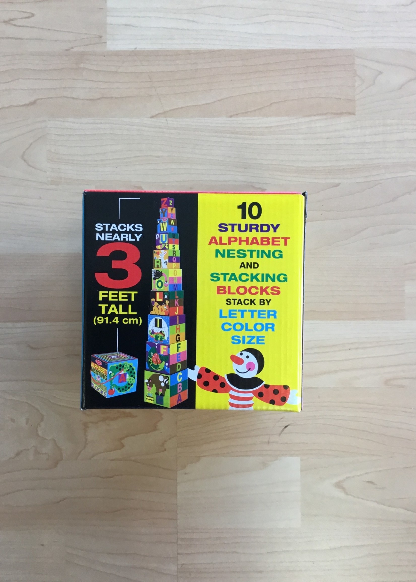 Melissa & Doug Alphabet Nesting & Stacking Blocks Set of 10