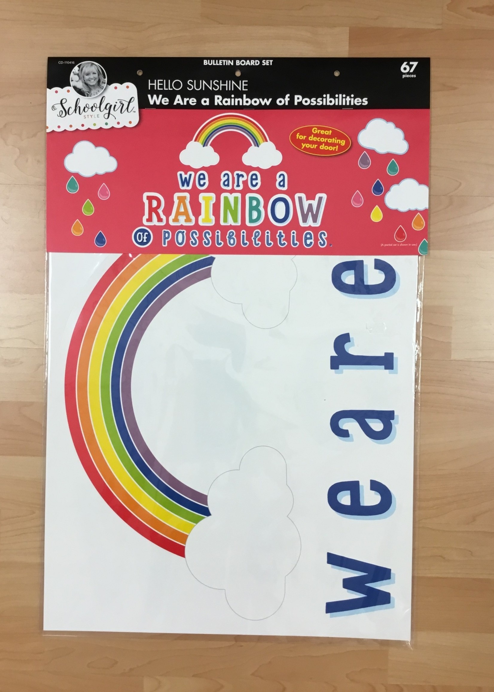 Schoolgirl Style Hello Sunshine Rainbow of Possibilities Bulletin Board Set