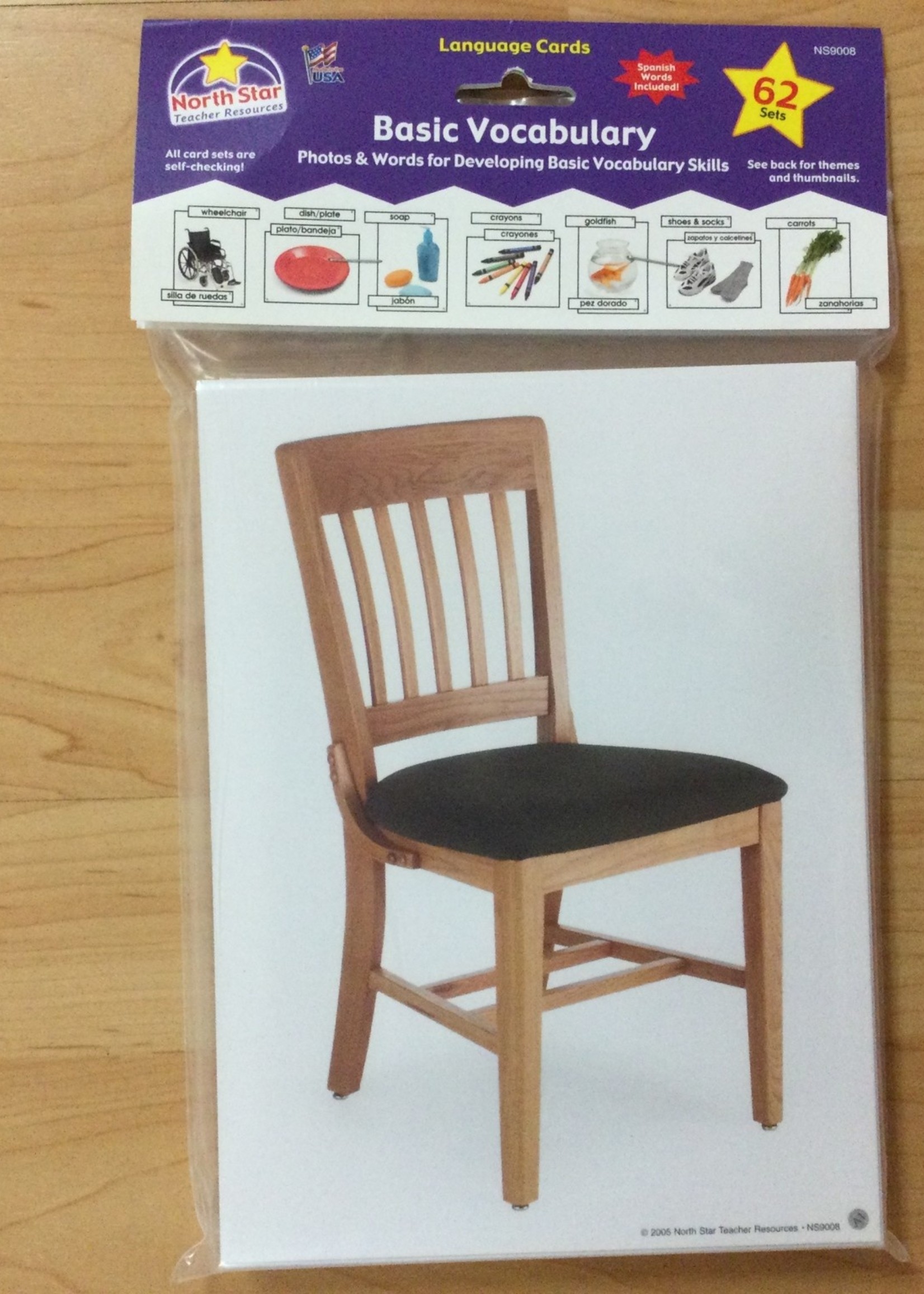 Basic Vocabulary Language Cards 62 sets