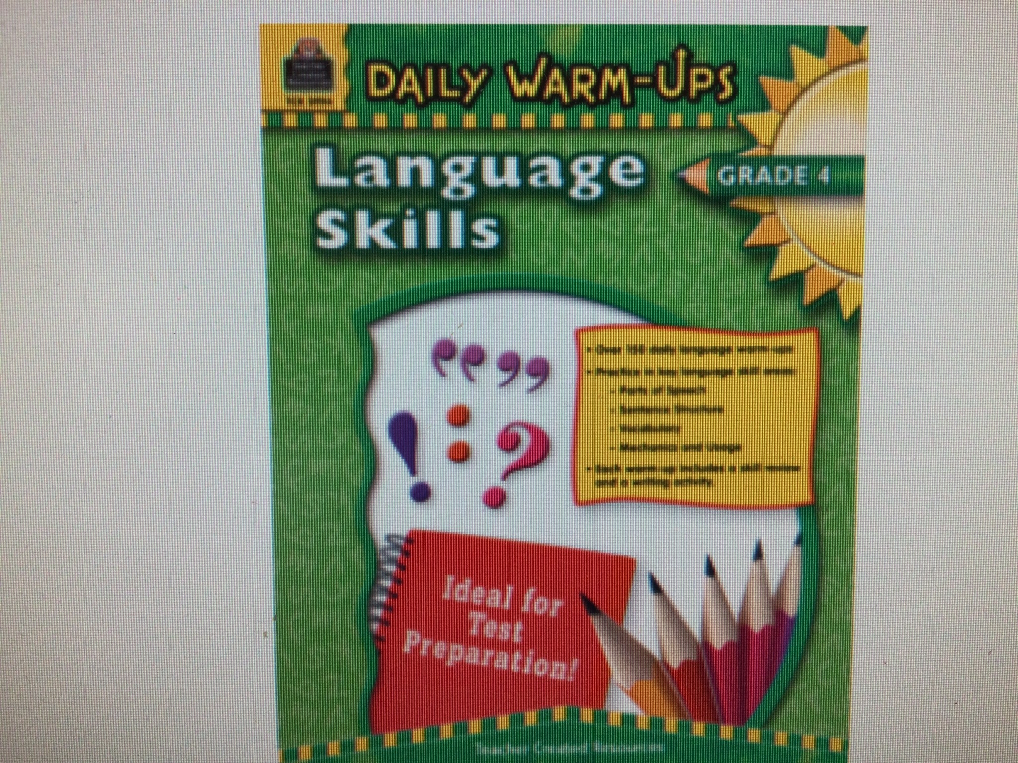 Daily Warm Ups Lang Skills Gr4 School Spot